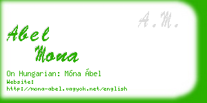 abel mona business card